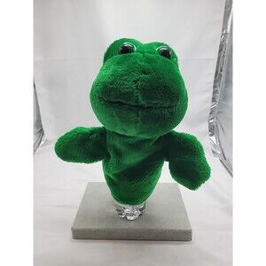 Etone Green Frog Hand Puppet 1980s Vintage 11"